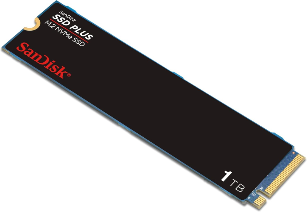 SSD M.2 NVMe PCIe 3 1TB Sandisk SSD PLUS, Lectura 3200MB/s. SDSSDA3N-1T00-G26