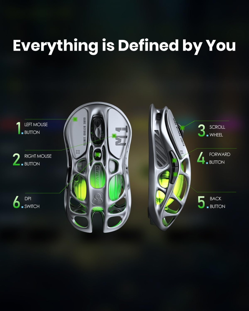 Mouse Gravastar Mercury M1 Pro Silver