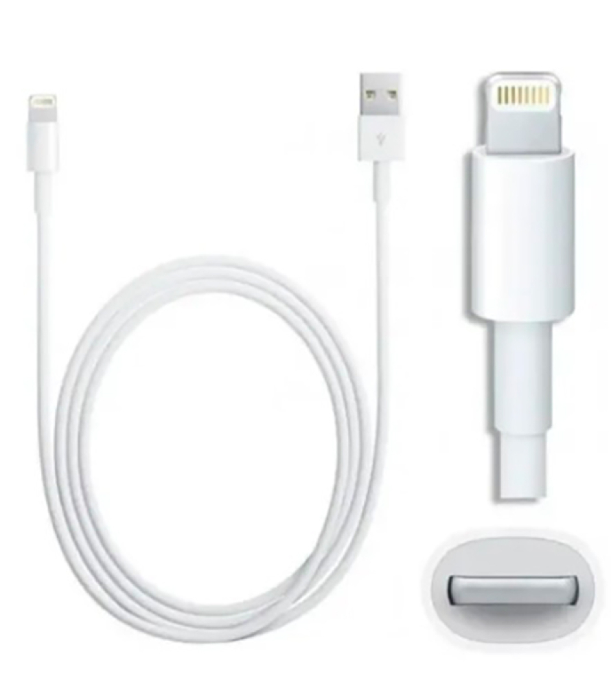 Cable de Carga Micro-USB B Macho - Lightning Macho, 1 Metro, Blanco, para iPhone 5/6