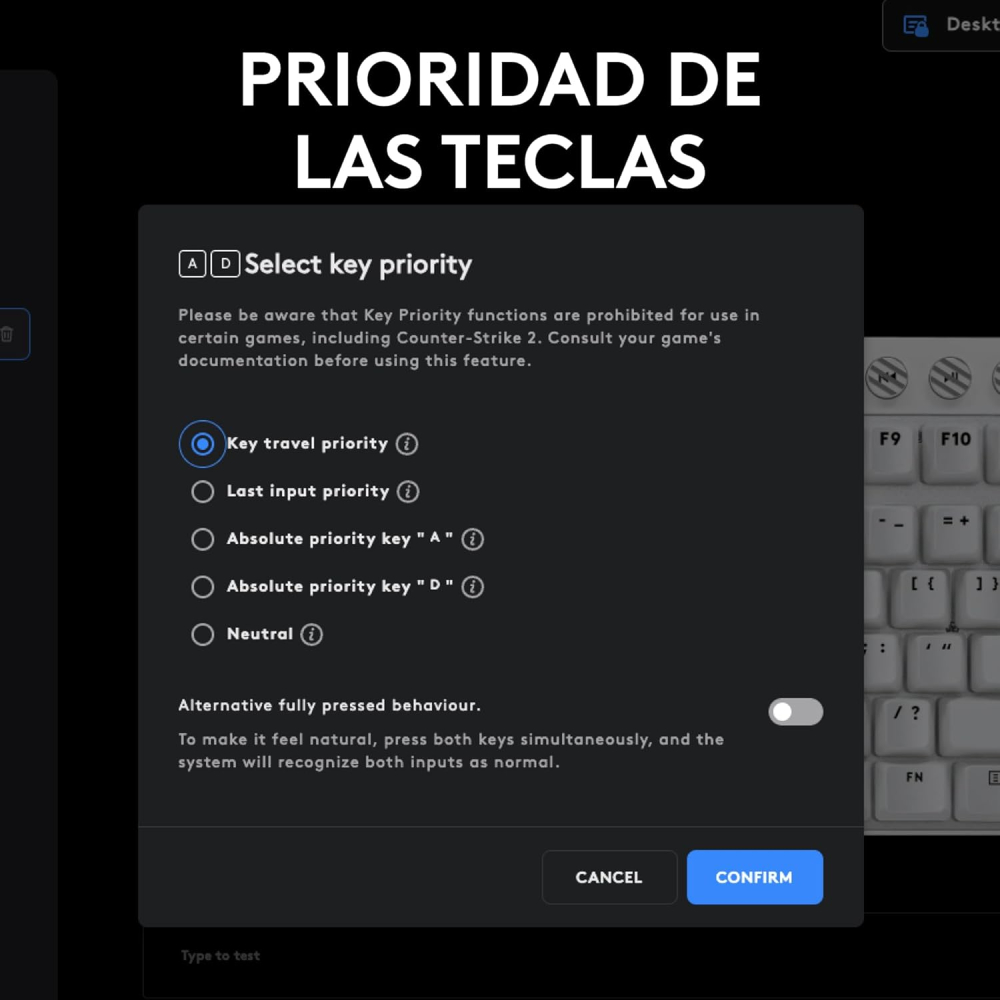 TECLADO LOGITECH PRO X TKL RAPID NEGRO RGB