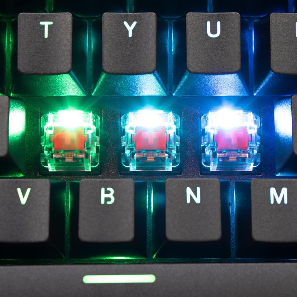 Teclado Gamer Ocelot Gaming OK-TKL2 RGB TKL, Teclado Mecánico, Switch Red, Alámbrico, Negro (Español)