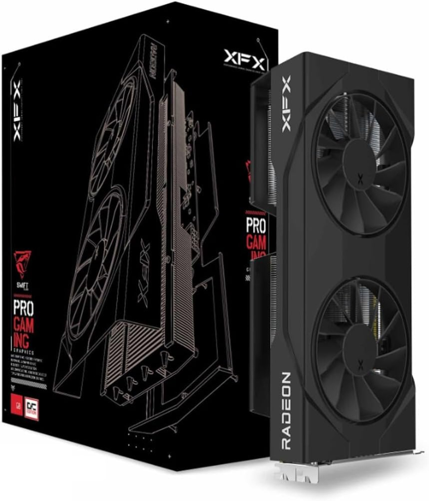 Tarjeta de Video AMD RADEON RX9060XT OC XFX Swift, 16GB GDDR6, 2 DisplayPort + 1 HDMI, Min 450W