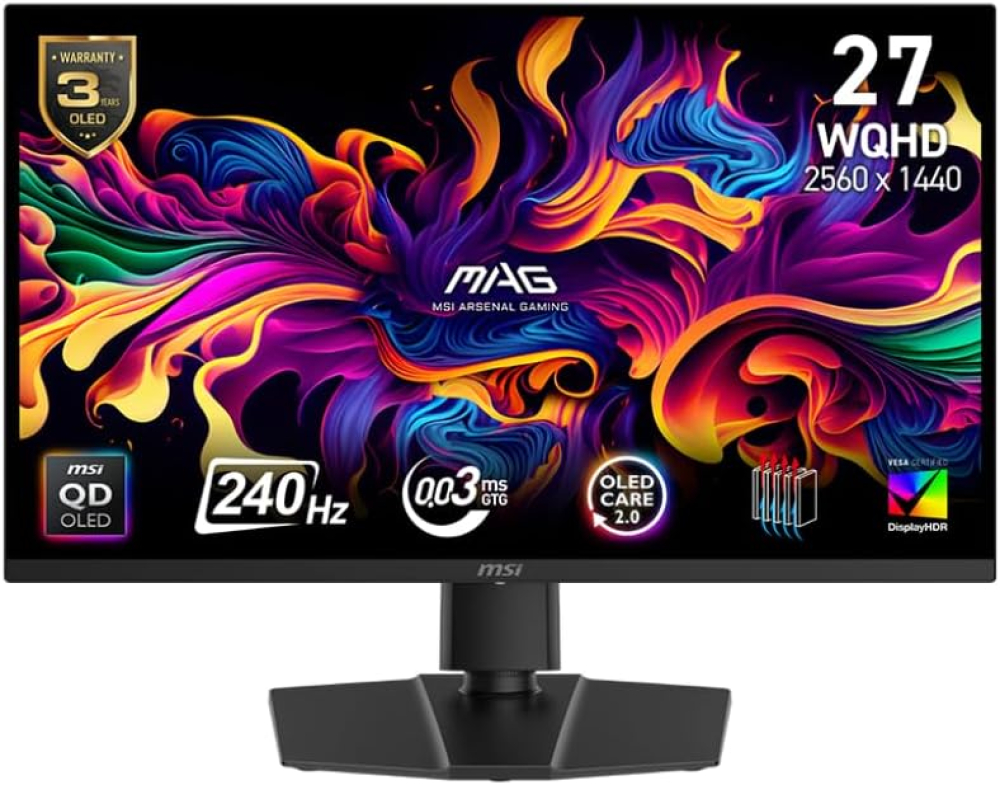 Monitor 27" MSI MAG 271QP QD-OLED X24 240HZ, 0.03MS, HDR