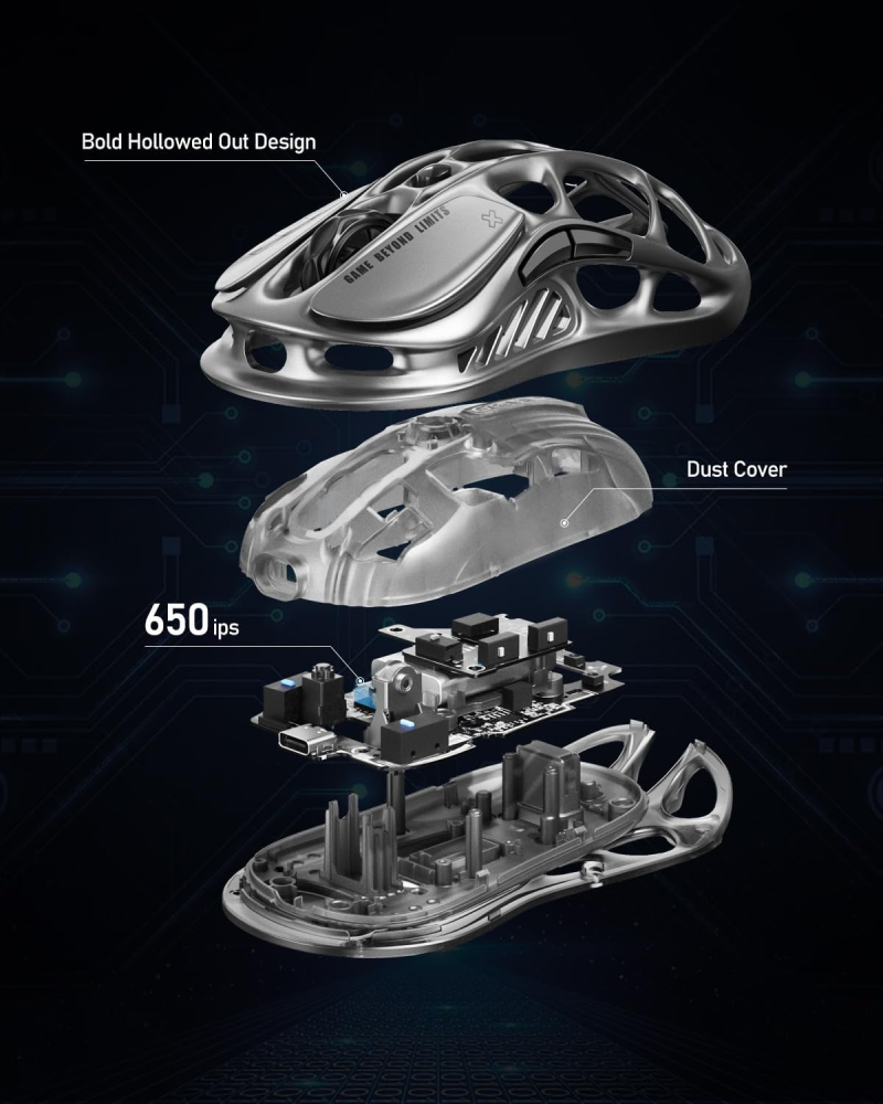 Mouse Gravastar Mercury M1 Pro Silver