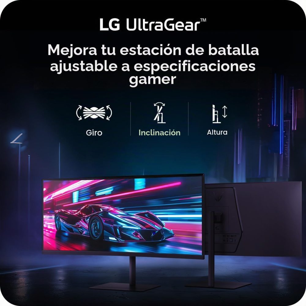 Monitor Curvo 34" 3440x1440 240Hz 1ms, LG UltraGear 34G630A-B, Panel VA 1500R, 2 HDMI + 1 DisplayPort + USB-C, FreeSync - imagen 7