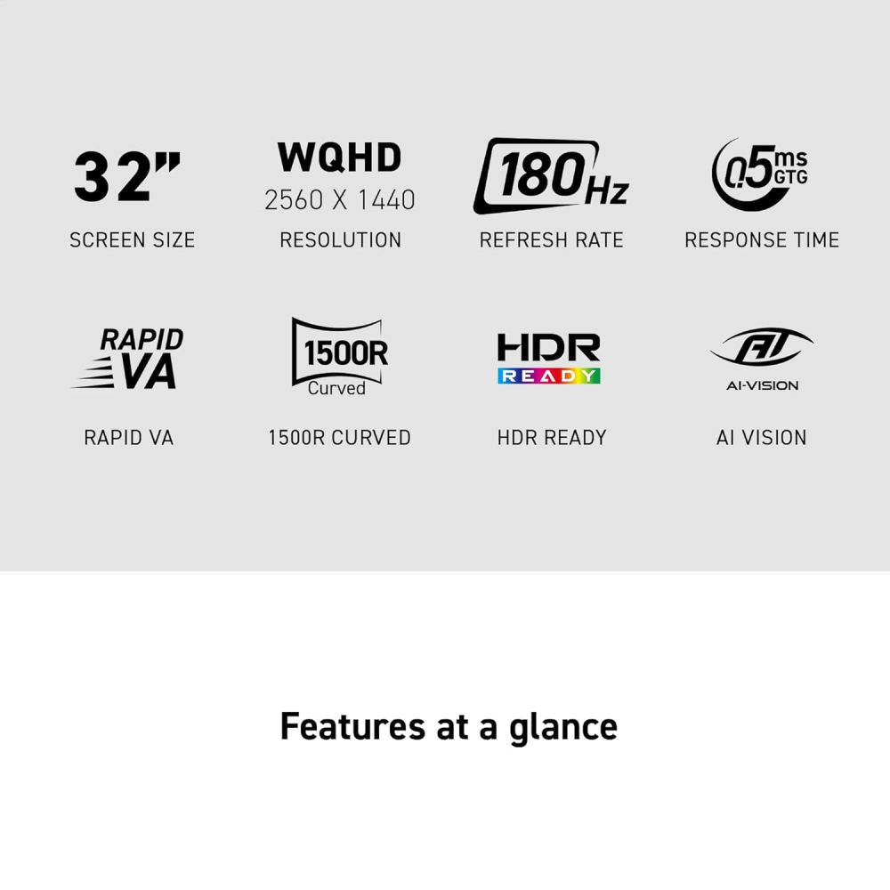 MONITOR MSI LED 32" MAG 321CQF