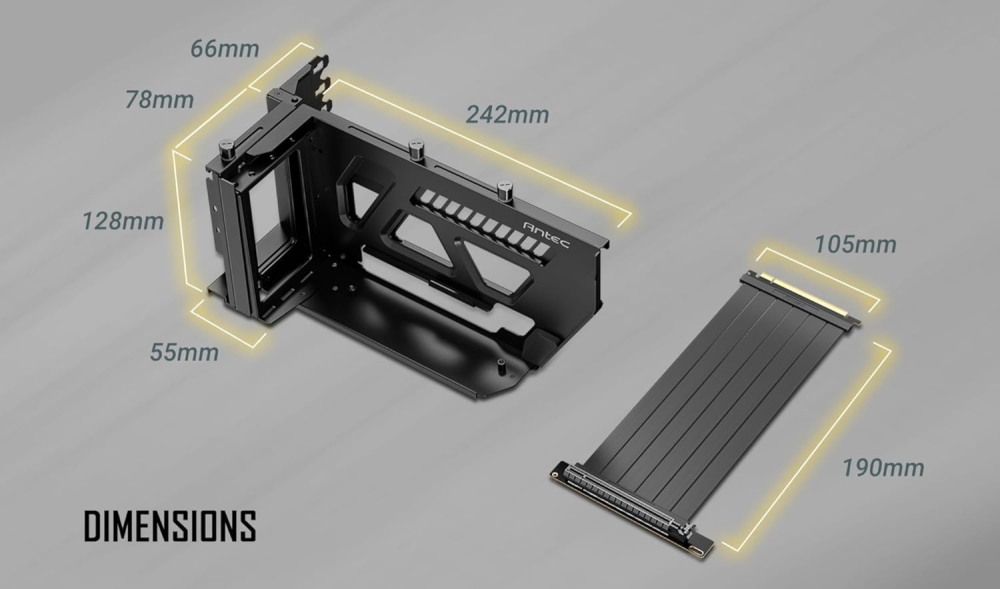 Kit de Montaje en Vertical para Tarjeta de Video, Antec SHIFT, Incluye Cable PCIe 4.0, Color Negro