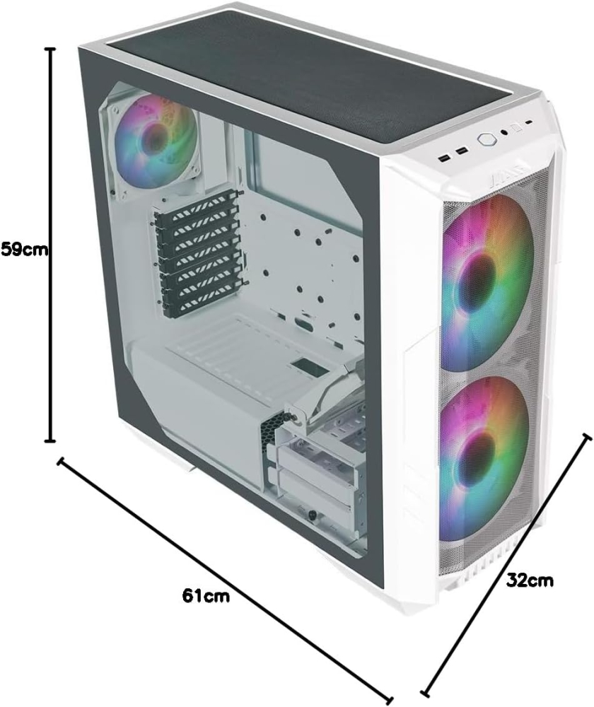 Gabinete Cooler Master HAF 500 Blanco