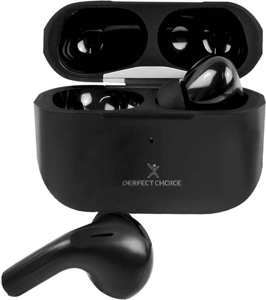Audifonos Inalámbricos Perfect Choice Nesh, Bluethoot 5.3, Hasta 45Hrs de Bateria, Color Negro