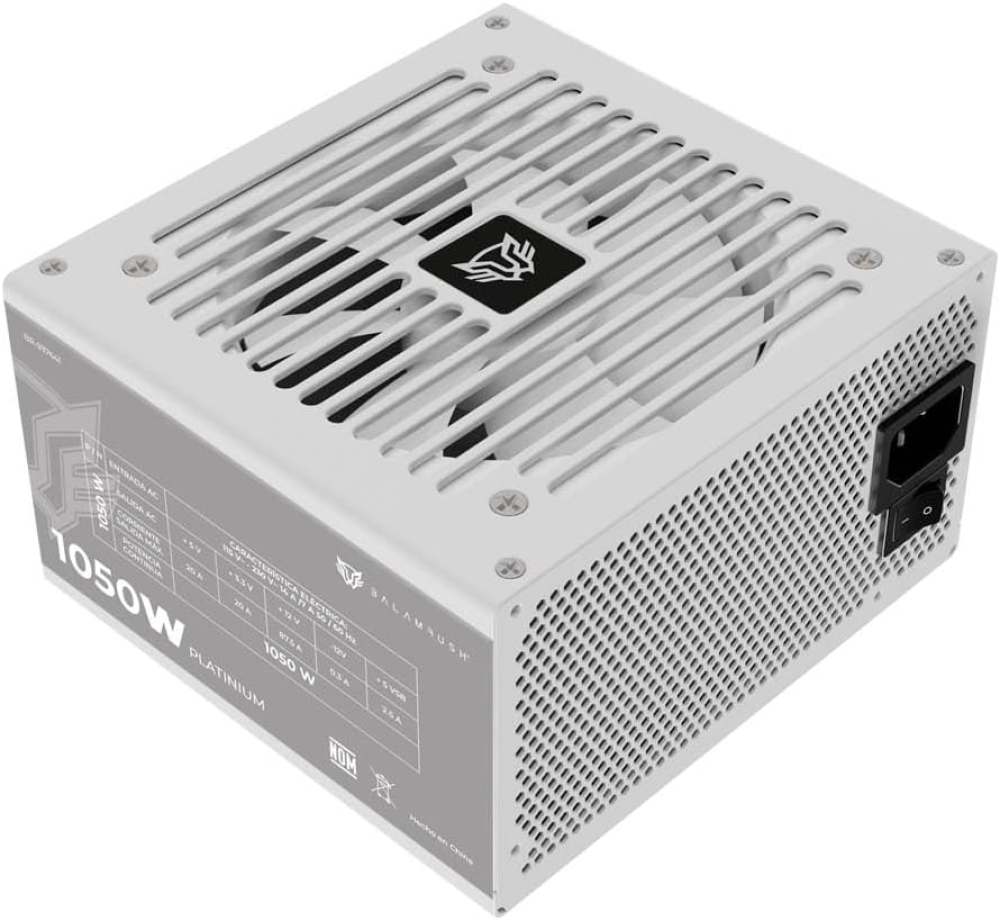 Fuente de Poder 1050W 80+Platinum Balam Rush Magnetar. 1x 24pin, 2x 8pin CPU, 2x 8pin PCIE, 1x 12VHPWR, Color Blanco