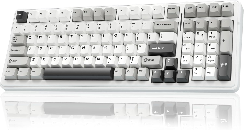 Teclado AULA F99 Gris - Blanco