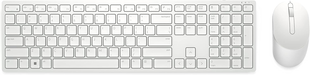Kit teclado y mouse Dell KM5221W blanco español