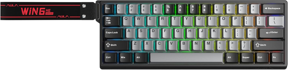 Teclado AULA WIN60 PRO Negro/Gris