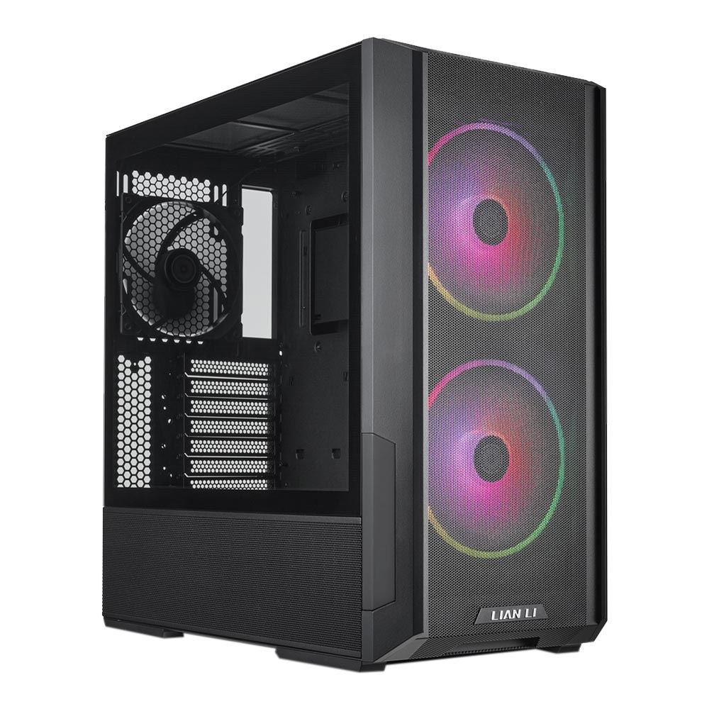 Gabinete E-ATX Lian Li LANCOOL 216, Incluye 2 Fans 180mm ARGB + 1 140mm Negro, Radiador 360mm Max, Color Negro