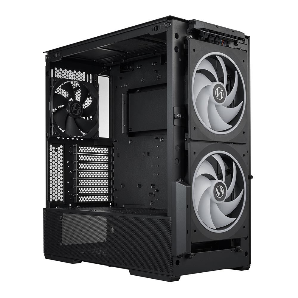 Gabinete E-ATX Lian Li LANCOOL 216, Incluye 2 Fans 180mm ARGB + 1 140mm Negro, Radiador 360mm Max, Color Negro