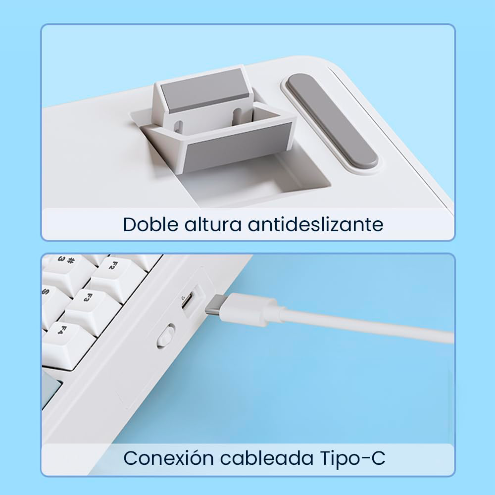 Teclado AULA F75 Blanco