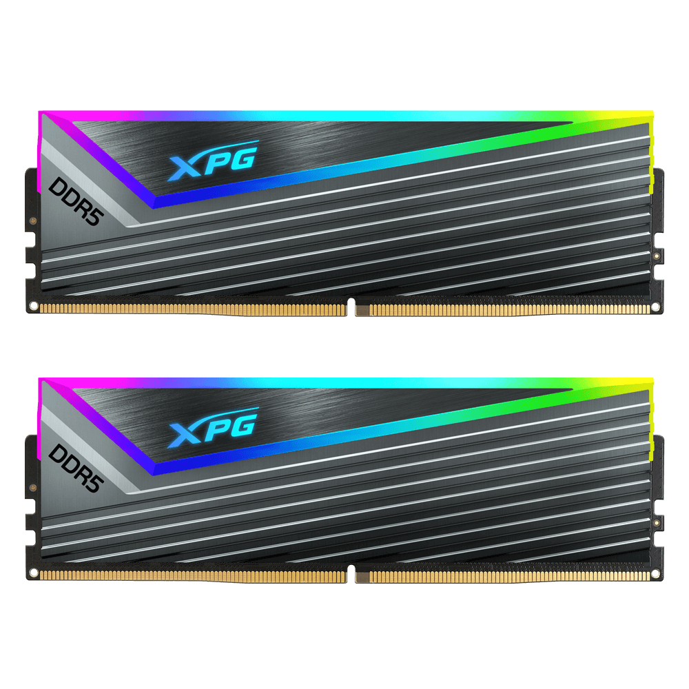 Kit de Memoria RAM DDR5 DIMM 32GB (2x16) 6400MHz CL32 XPG CASTER RGB, Color Gris. AX5U6400C3216GDCCARGY