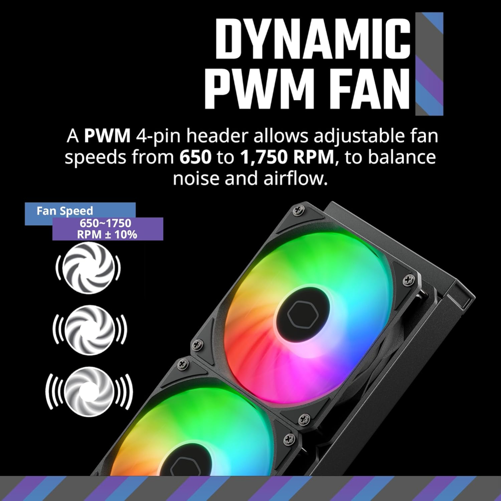 Enfriamiento Liquido 360mm Cooler Master MasterLiquid 360 CORE II, ARGB, Color Negro