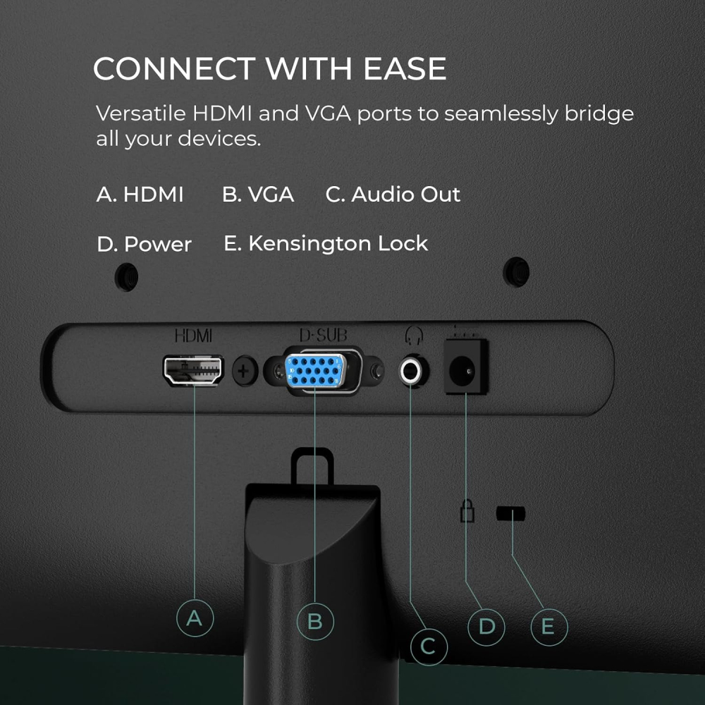 Monitor AOC Modelo 24B35H3  1HDMI 1.4 X 1VGA 1920 x 1080@ 120 hz 24B35H3