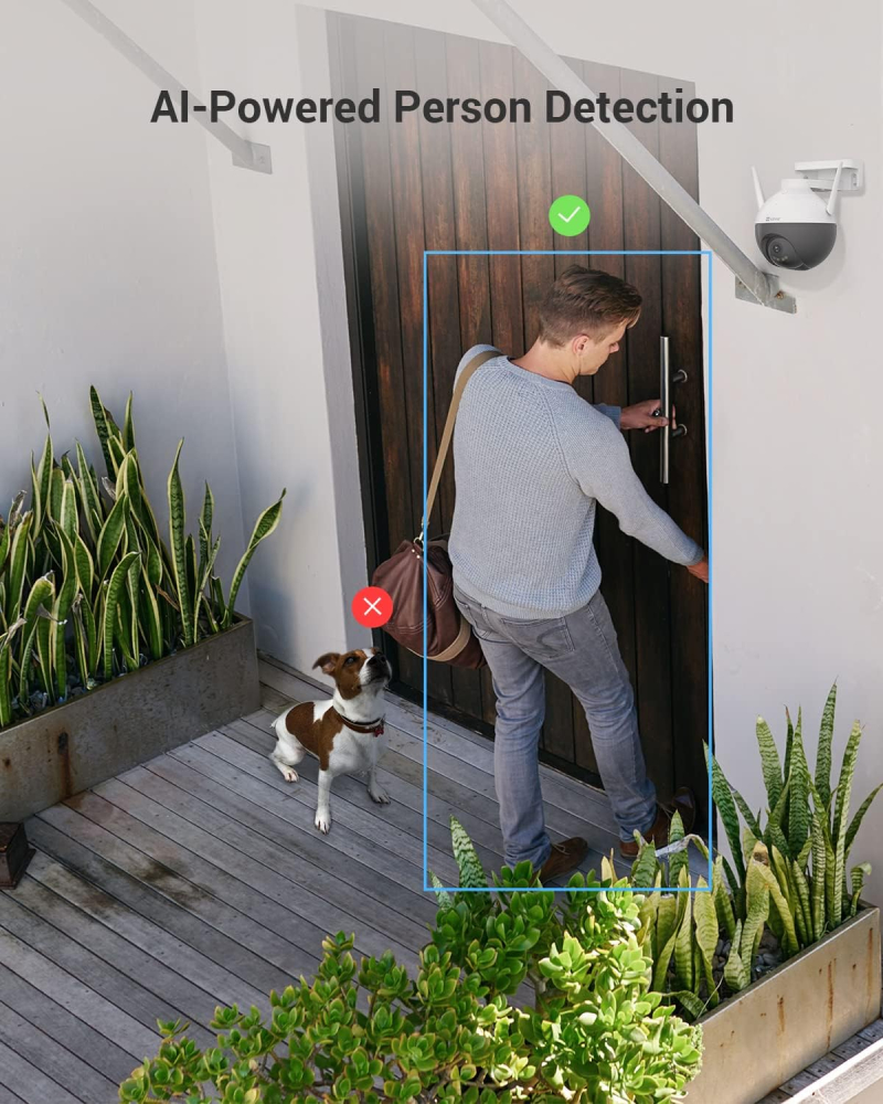 Cámara IP Ezviz C8C IR Interior/Exterior, Inalámbrico/Alámbrico, 1080P, Día/Noche