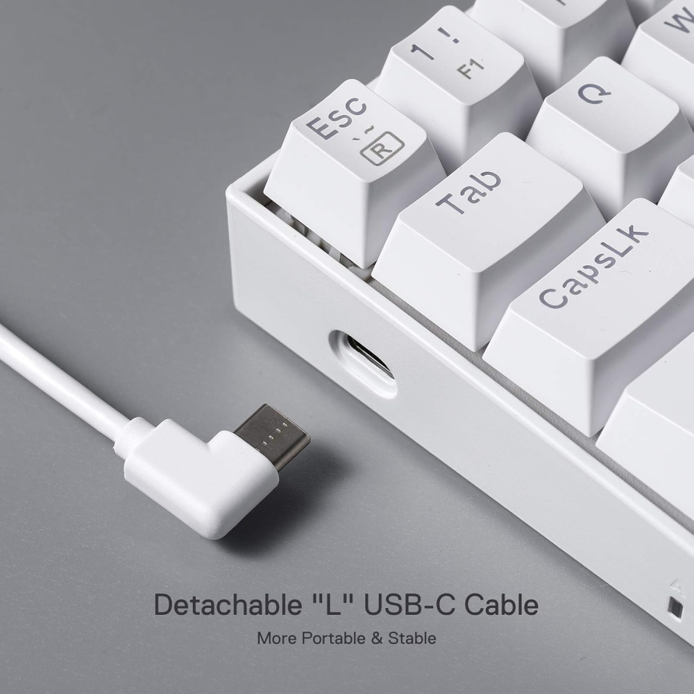 Teclado Redragon DragonBorn Blanco Ingle