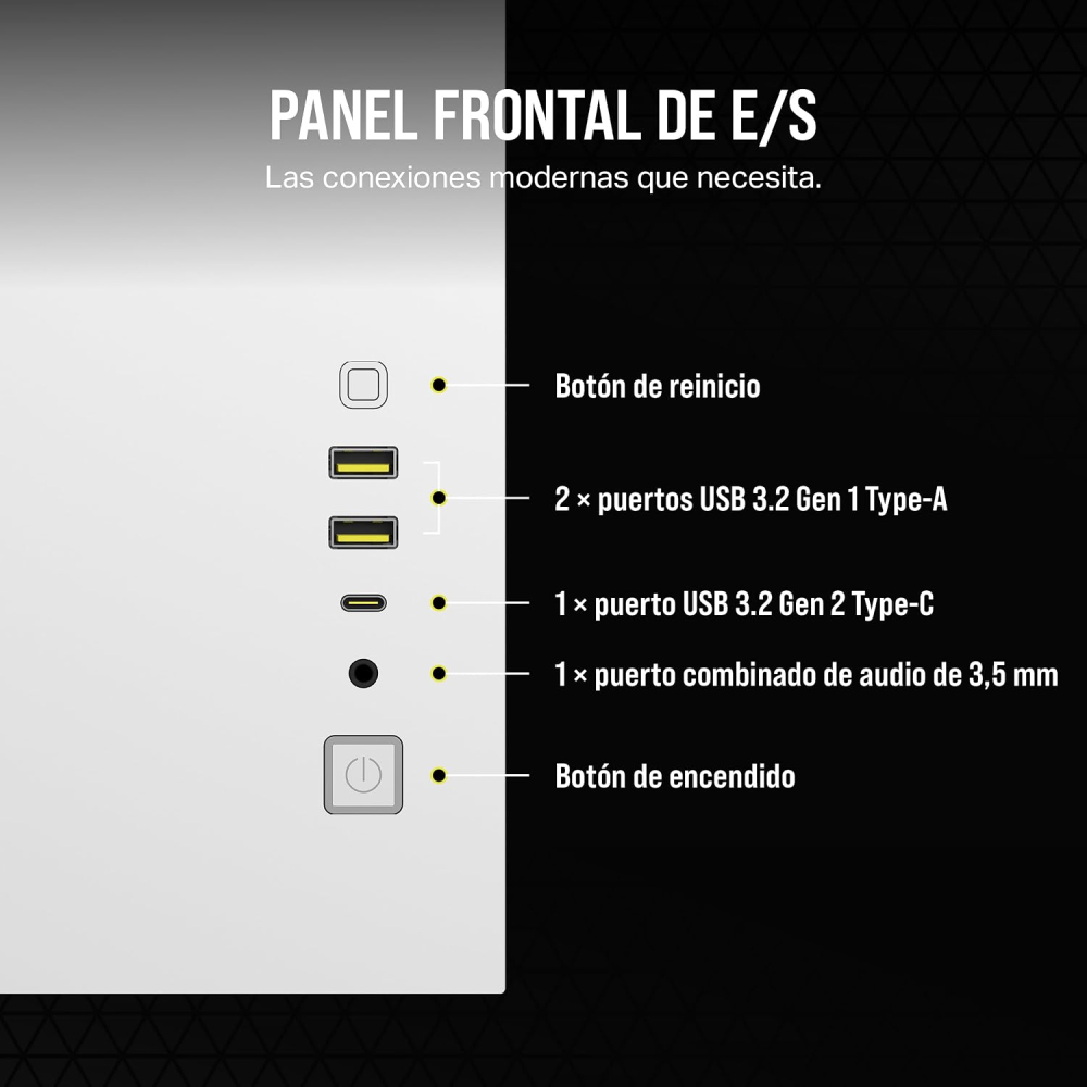 Gabinete Micro-ATX Corsair 2500X, Radiador 360mm Max, Color Blanco