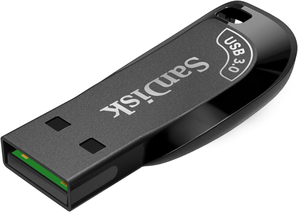 Memoria USB SanDisk Ultra Shift, 128GB, USB 3.0, Negro