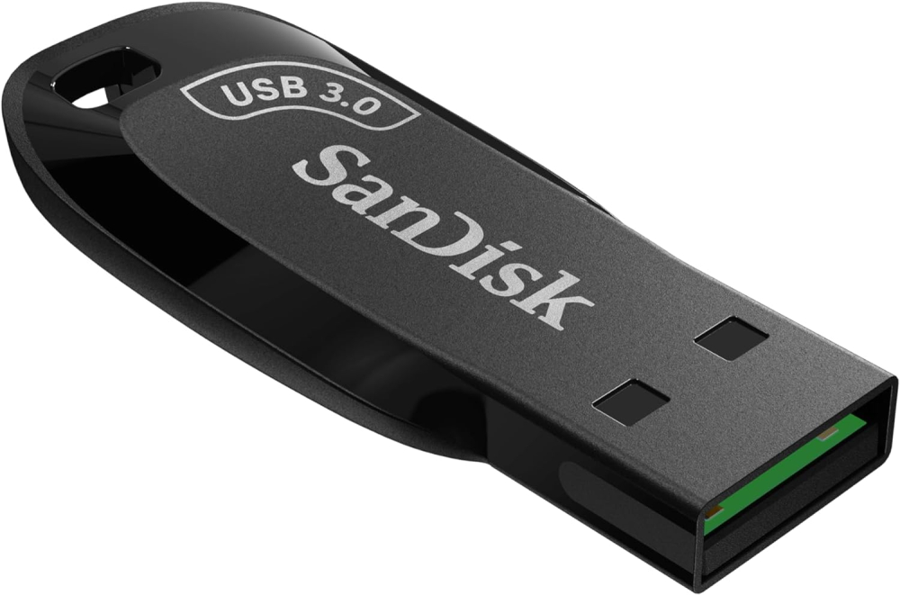 Memoria USB SanDisk Ultra Shift, 128GB, USB 3.0, Negro