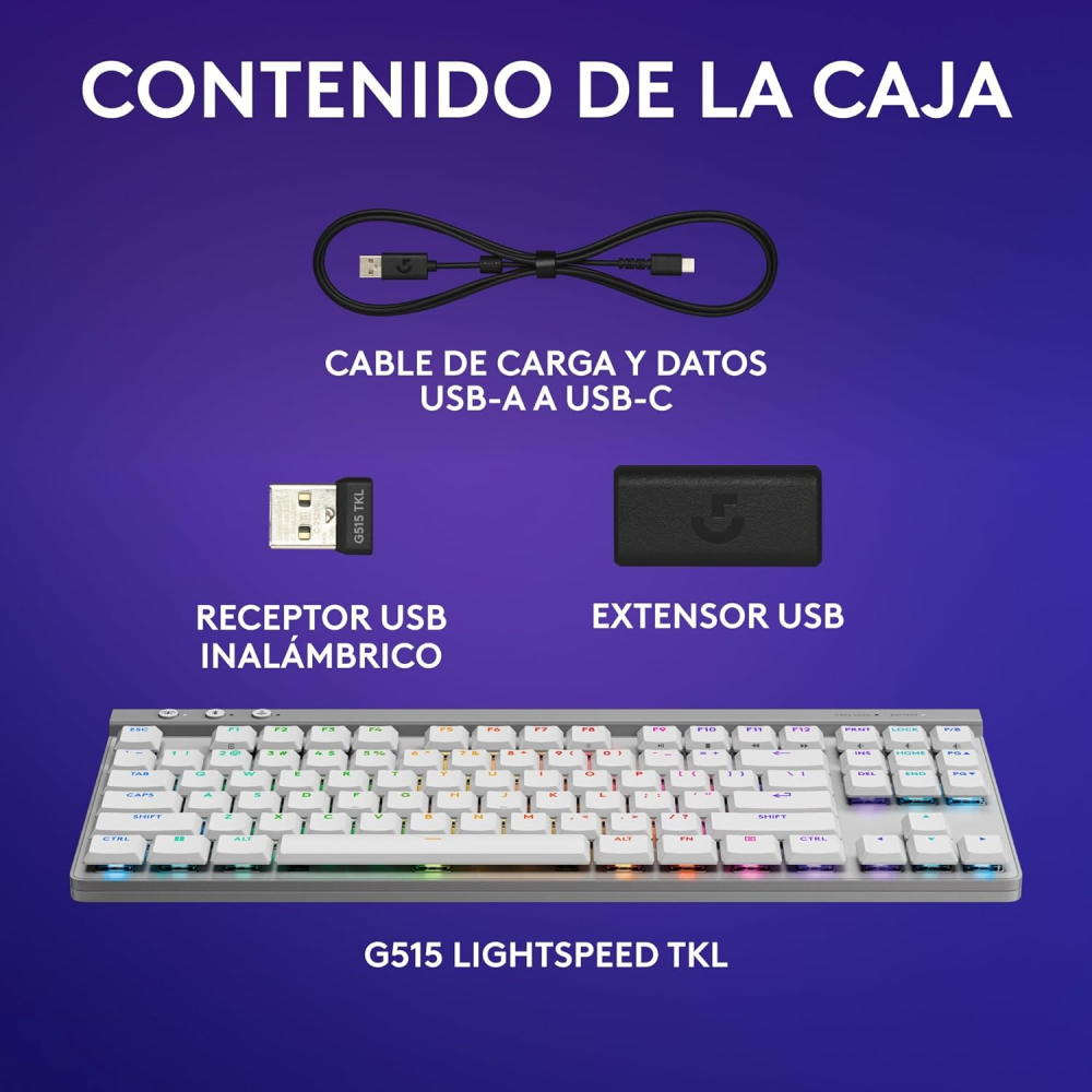 Teclado Logitech G515 TKL Lightspeed Bla