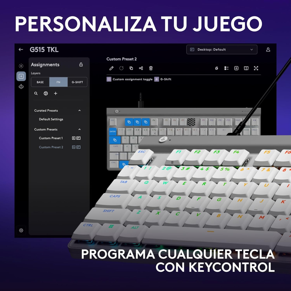 TECLADO LOGITECH G515 TKL BLANCO RGB