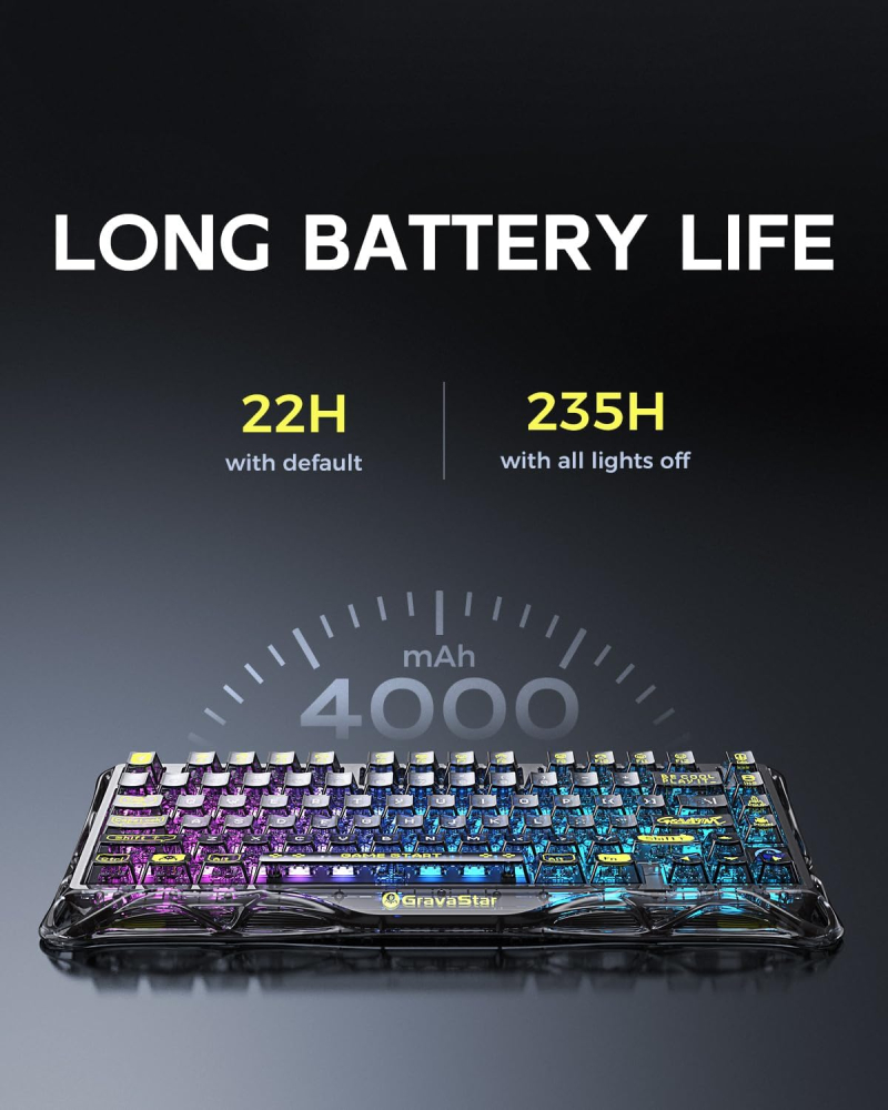 Teclado Gravastar K1 Lite Transparent B