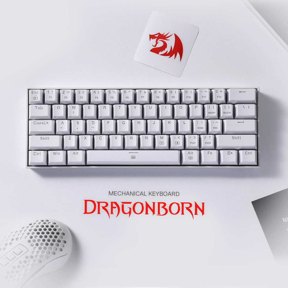 Teclado Redragon DragonBorn Blanco Ingle