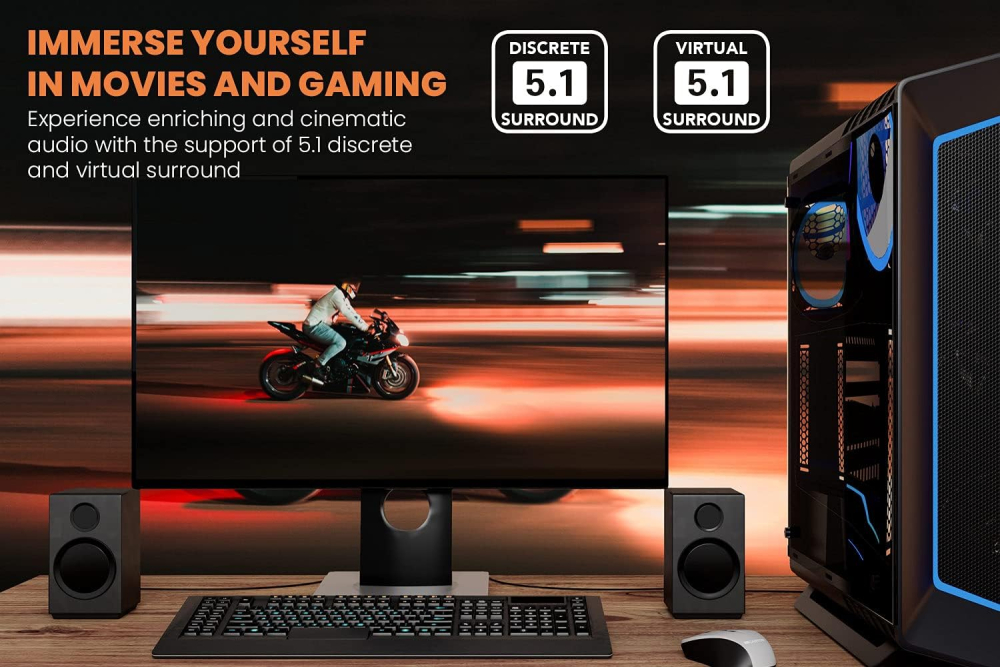 Tarjeta de Sonido PCIe Creative Sound Blaster Audigy Fx V2, Salidas 5.1 Canales, 120 dB (DAC), Impedancia: 32 - 600O