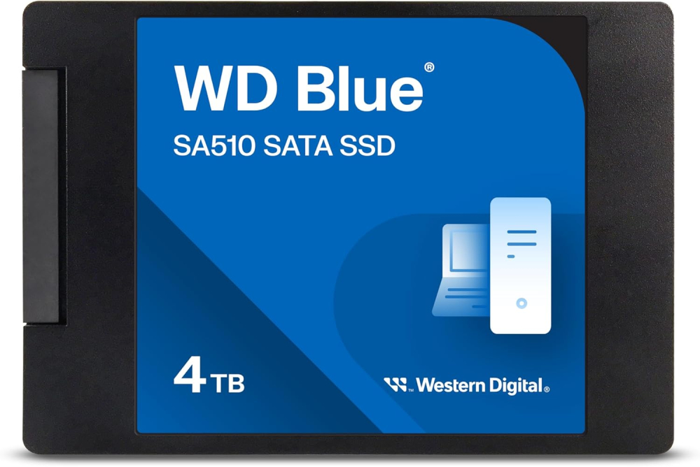 SSD 2.5" SATA 4TB Western Digital Blue SA510, Lectura 560MB/s Escritura 520MB/s. WDS400T3B0A