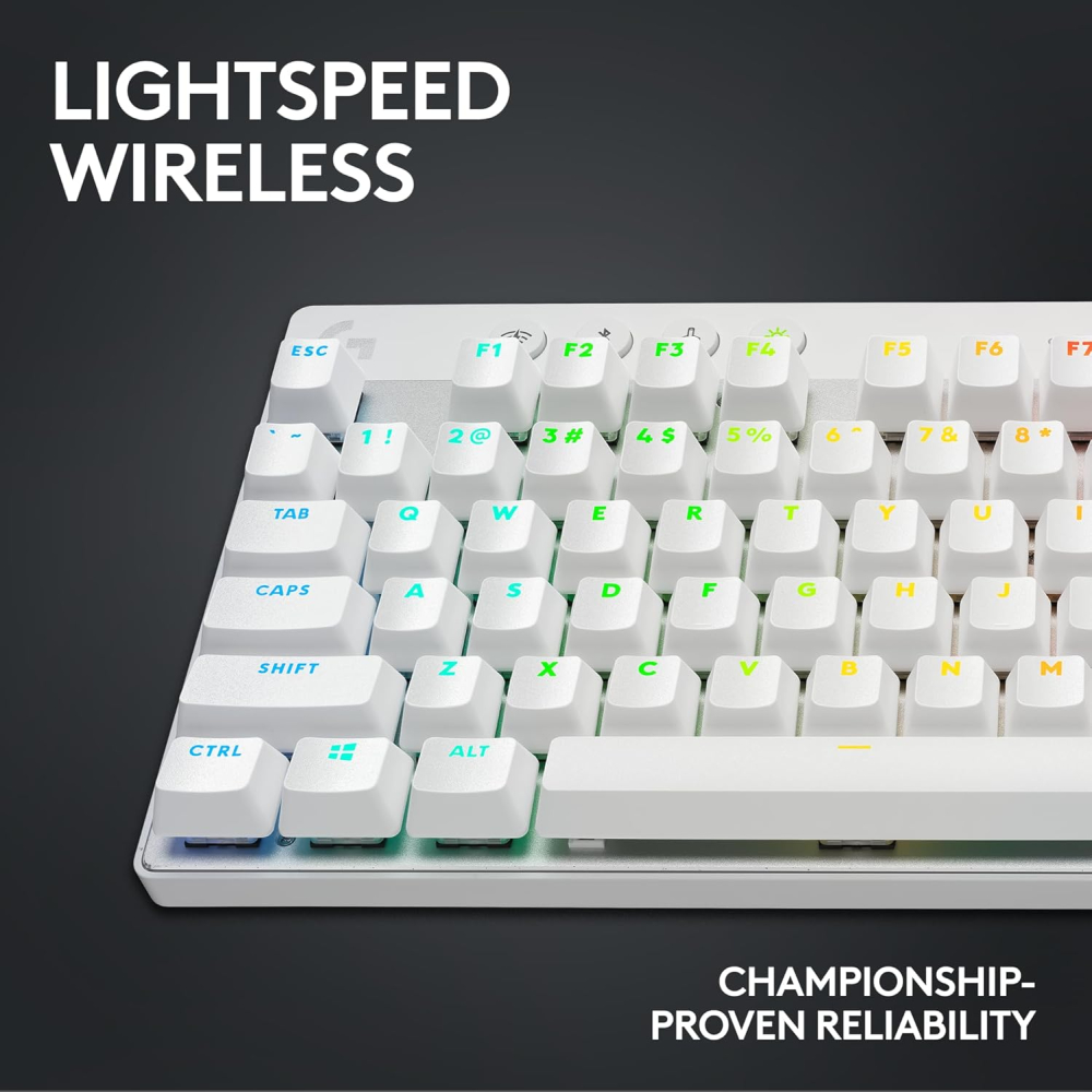 TECLADO LOGITECH PRO X TKL LIGHTSPEED BLANCO