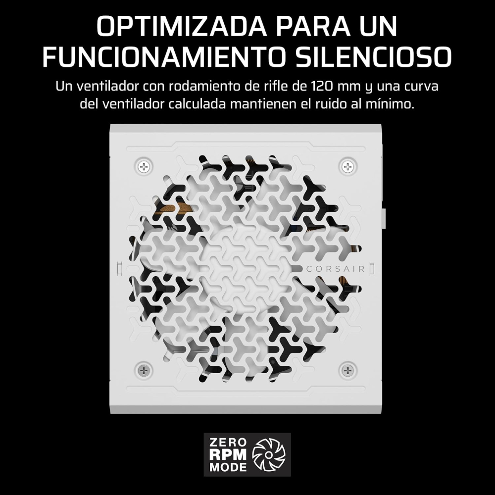 Fuente de Poder 750W 80+ Gold Corsair RM750e, 1x 24pin, 2x 8pin CPU, 3x 8pin PCIE, 1x 12VHPWR, Color Blanco