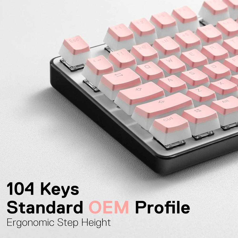 Set de 104 Keycaps RedDragon A130 Rosa en Español