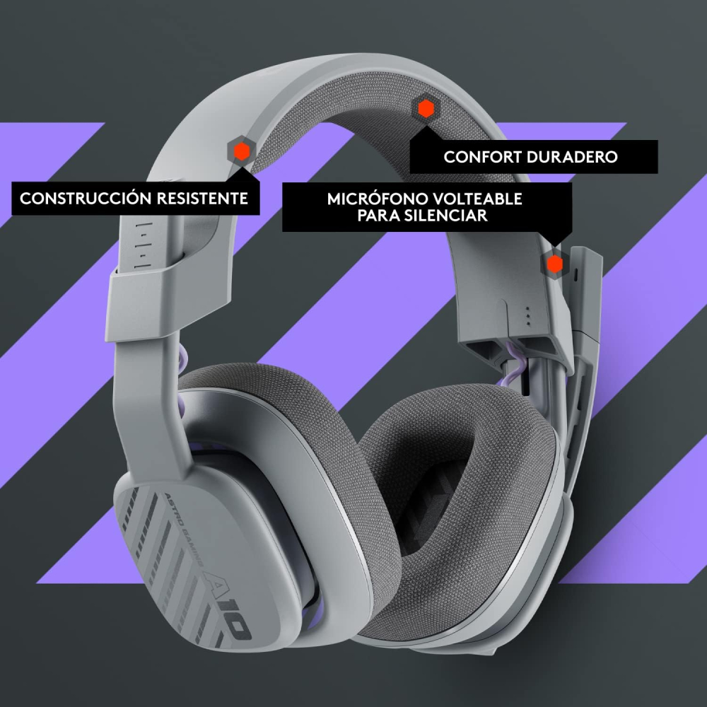 DIADEMA LOGITECH A10 HEADSET OZONE GRIS