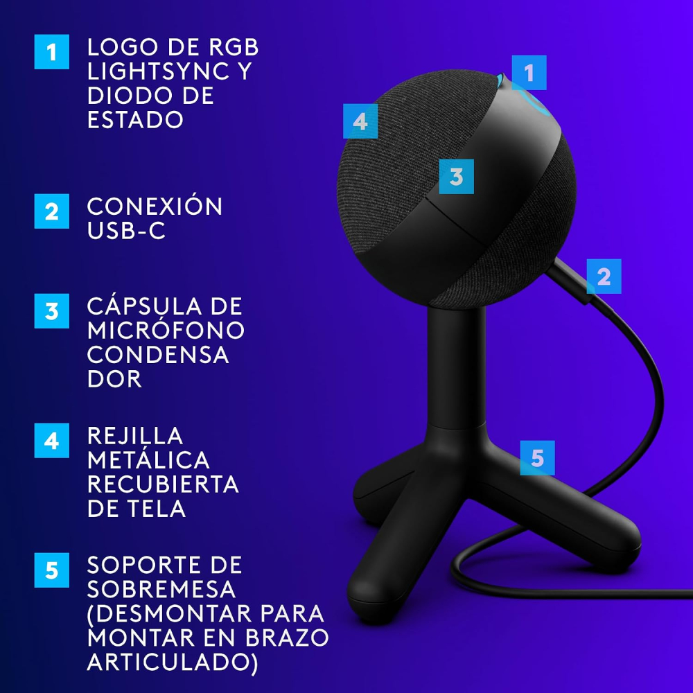 MICROFONO LOGITECH G YETI ORB
