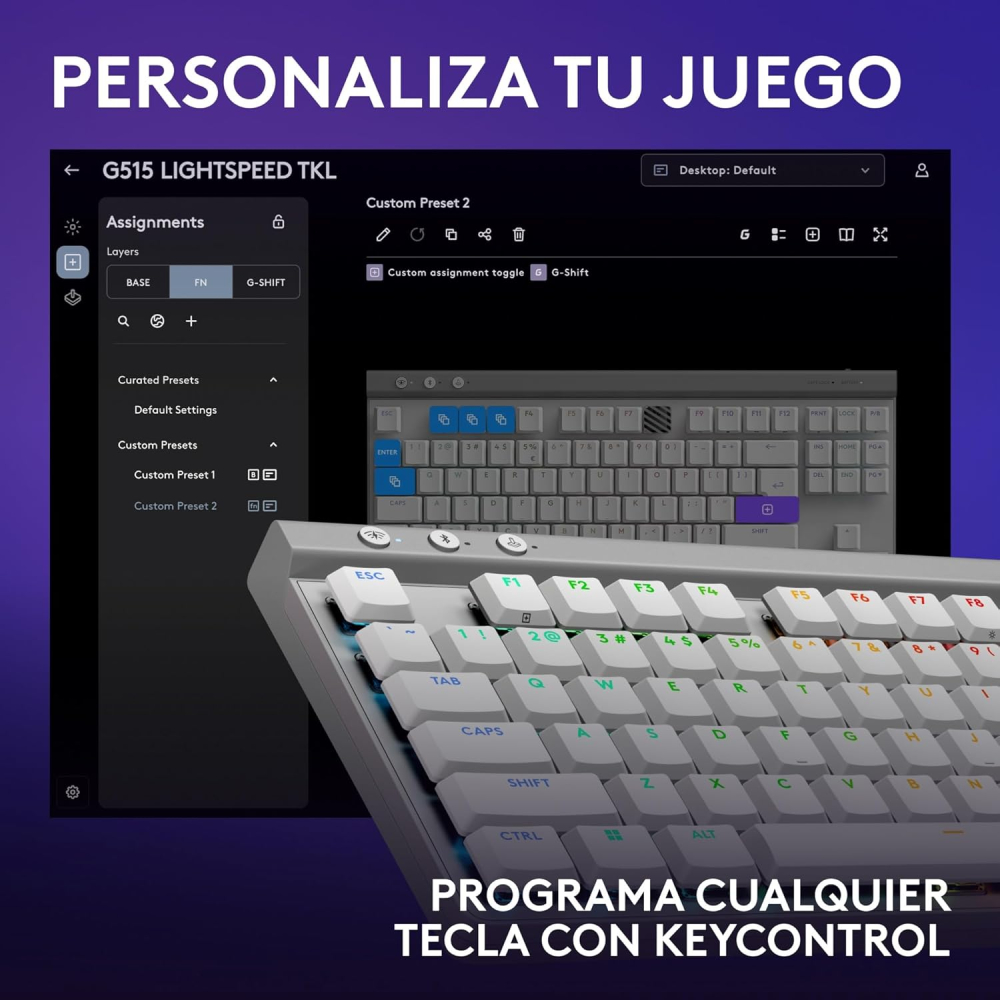 Teclado Logitech G515 TKL Lightspeed Bla