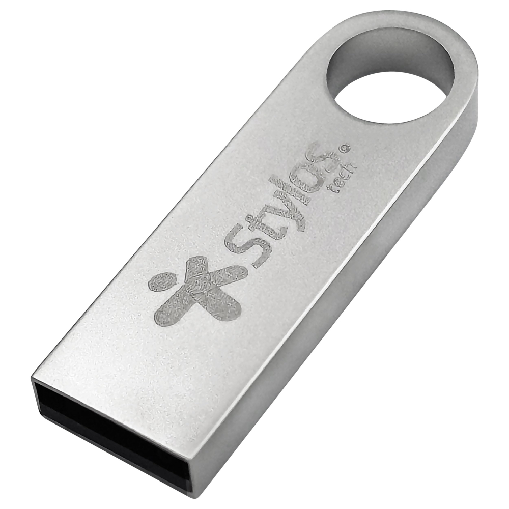 Memoria USB-A 128GB Stylos STMUSB5B, USB 2.0, Plata