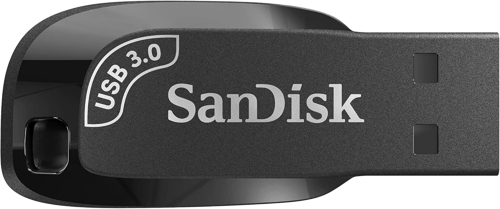 Memoria USB SanDisk Ultra Shift, 128GB, USB 3.0, Negro
