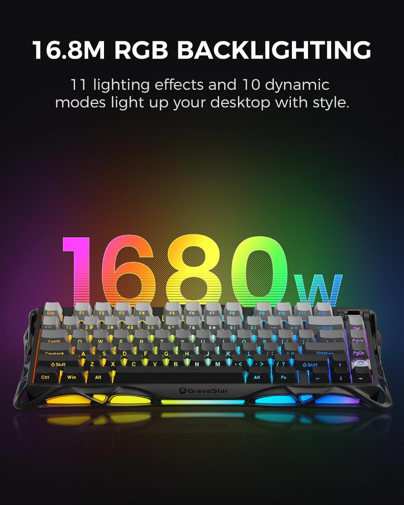 Teclado Gravastar K1 Gradient Black