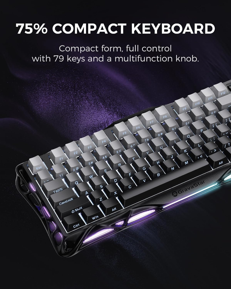 Teclado Gravastar K1 Gradient Black