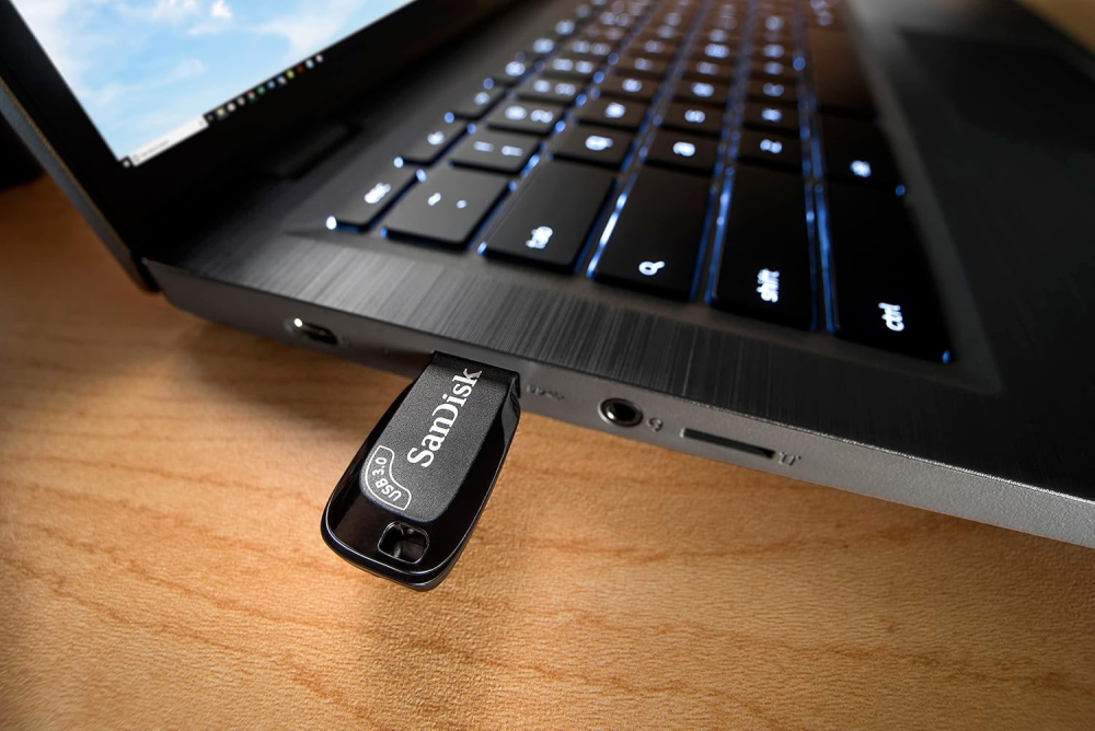 Memoria USB SanDisk Ultra Shift, 128GB, USB 3.0, Negro