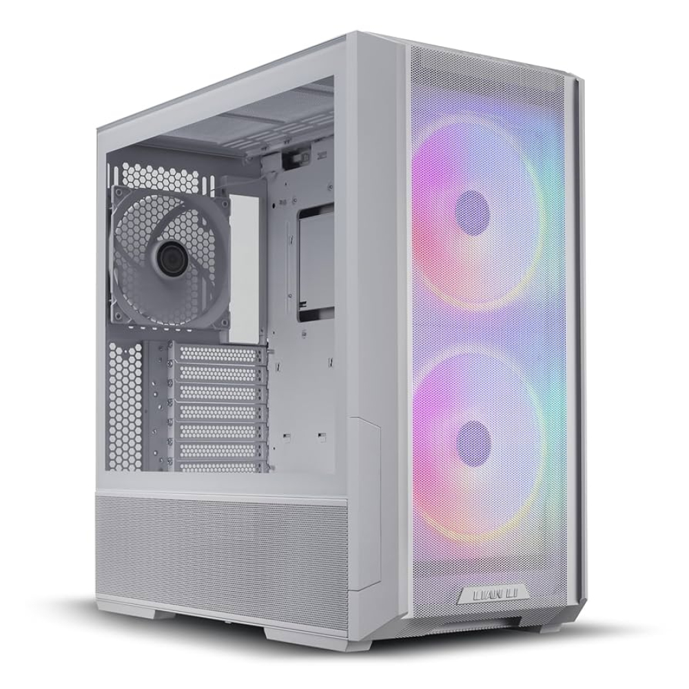 Gabinete E-ATX Lian Li LANCOOL 216, Incluye 2 Fans 180mm ARGB + 1 Fan 140mm Negro, Radiador 360mm Max, Color Blanco