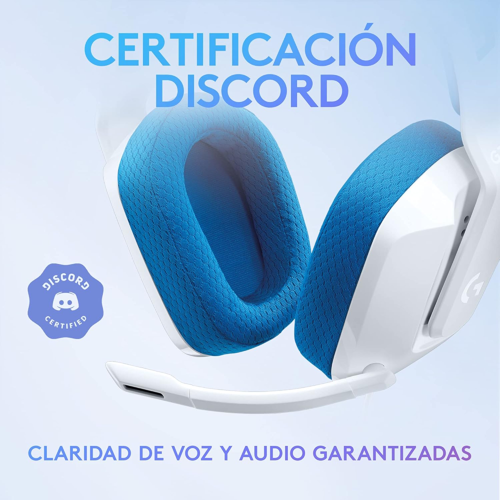 Audífonos Logitech G335 para PC/Xbox/PS4/Nintendo Switch, Alámbrico, 3.5mm, Blanco