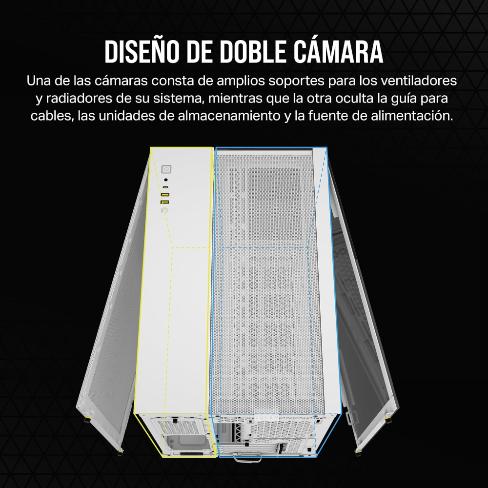 Gabinete Micro-ATX Corsair 2500X, Radiador 360mm Max, Color Blanco