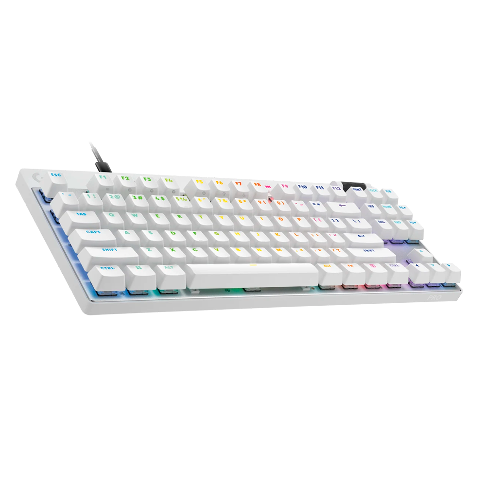 TECLADO LOGITECH PRO X TKL RAPID BLANCO MAG-ANALO RGB USB