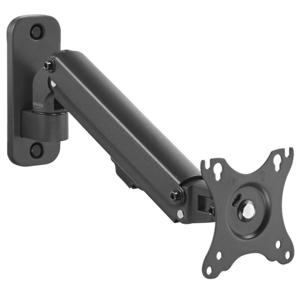 Soporte Articulado de pared para Monitor, Ovaltech OVMP-S1727, de 17" a 27", hasta 7kg, Color Negro